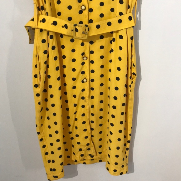 (2 for $40) Vintage yellow polka dot dress - Picture 5 of 15